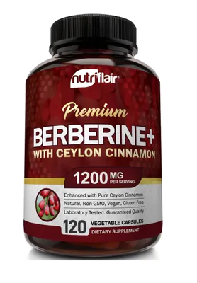 Berberina + Canela do Ceilão, 1200mg, 120 Capsulas, Nutriflair