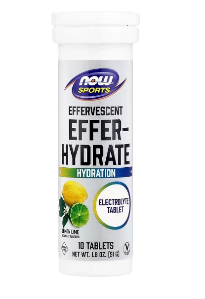 Efervescente Effer-Hydrate, 10 Comprimidos Sabores, Now