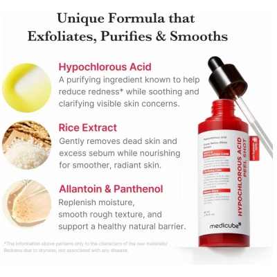 Peel Shot, Esfoliante Facial Coreano, Reduz Cravos, Poros e Oleosidade, 80ml, Medicube