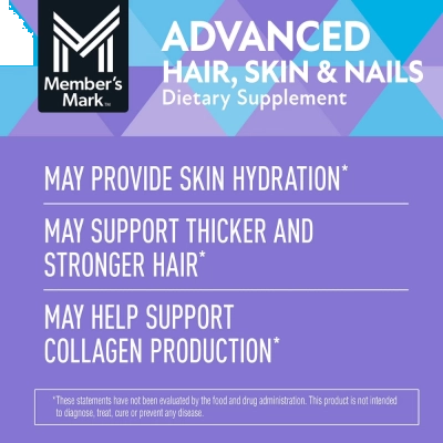 Suplemento para Cabelo, Pele e Unhas, 120 Softgels, Member's Mark