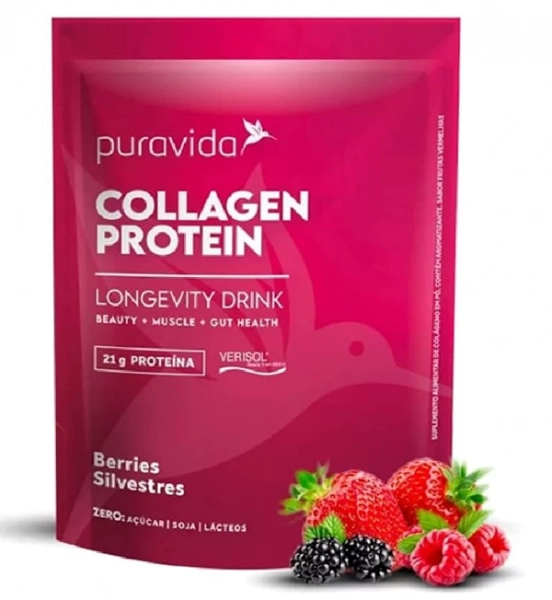 Colágeno Protein Verisol, 450g, Sabor Berries Silvestres, Puravida