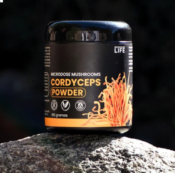 Cogumelo Cordyceps Militaris, 100g Extrato em Pó,  Microdose Life
