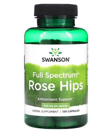 Rosa Mosqueta Full Spectrum, 500mg, 120 Cápsulas, Swanson