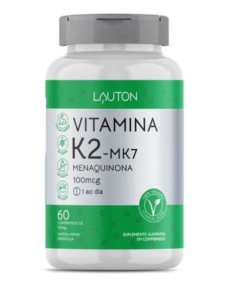 Vitamina K2 (MK-7), 100mcg, 60 comprimidos, Lauton Nutrition