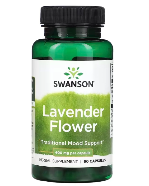 Lavender Flower, Flor de Lavanda 400mg, 60 Cápsulas, Swanson