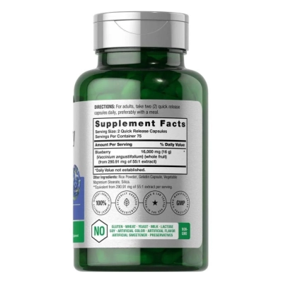 Blueberry Concentrado De Mirtilo 16.000mg, 150 Cápsulas - Horbaach
