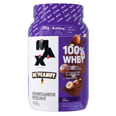 Whey Protein Dr. Peanut 100% Whey 900g, Sabores 900g-Max Titanium 