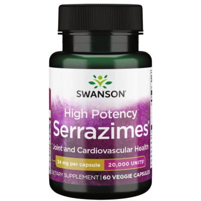 Serrazimes Enzimas 34mg, 60 Cápsulas, Swanson