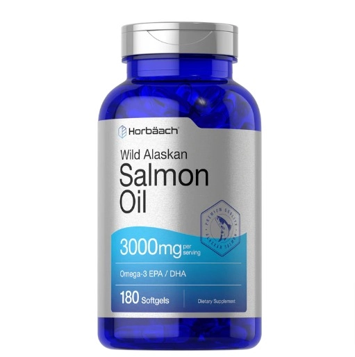 Óleo de salmão, 3000mg, 180 capsulas, Horbaach