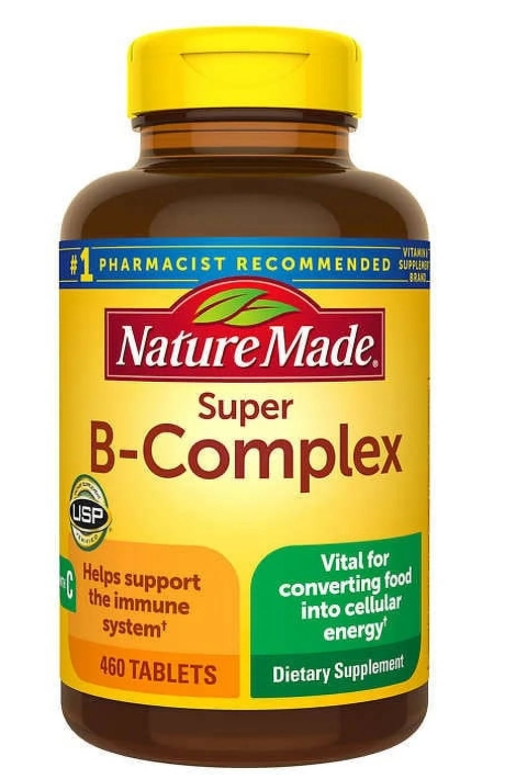 Super Complexo B com Vitamina C e Ácido Fólico, 460 Comprimidos, Nature Made