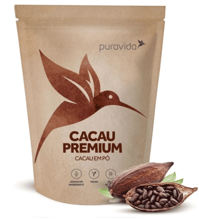 Cacau Premium Em Pó, 250g, PuraVida