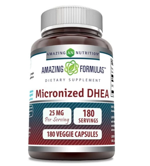 DHEA Micronizado, 25Mg, 180 Cápsulas, Amazing Formulas