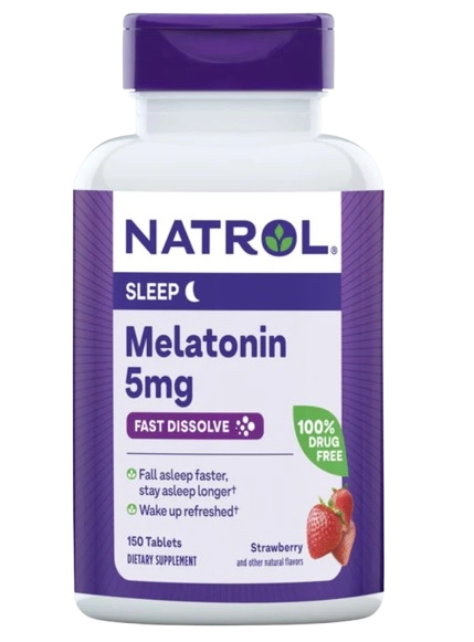 Melatonina 5mg, Fast Dissolve, 150 Comprimidos, Natrol