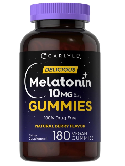 Melatonina 10mg, 180 Gomas Sabor Frutas Silvestres, Carlyle