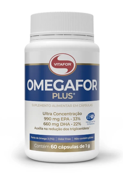 Ômegafor Plus, EPA 990MG/ DHA 660MG, 60 Cápsulas, Vitafor