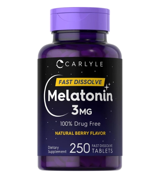 Melatonina 3mg, Fast Dissolve, 250 Comprimidos Sublinguais, Carlyle