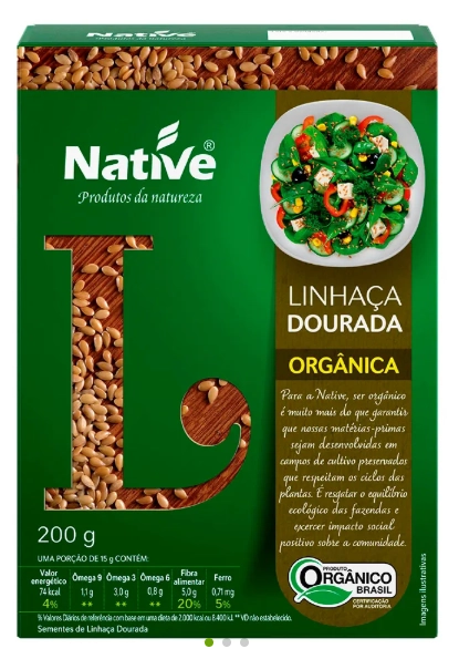 Linhaça Dourada Orgânica, 200g, Native