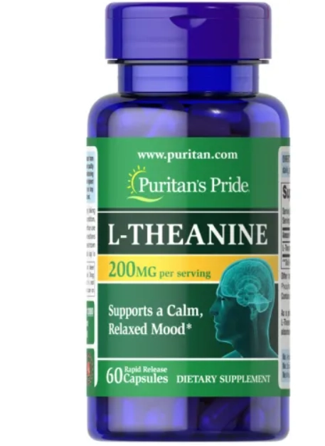 L-Theanine, 200mg, 60 Cápsulas, Puritan's Pride