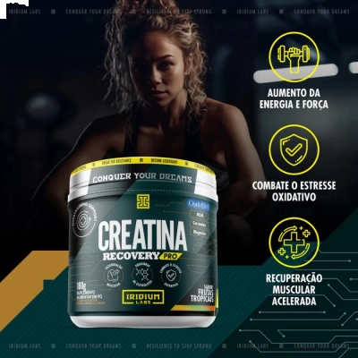 Creatina Recovery Pro, 180G, Frutas Tropicais, Iridium Labs