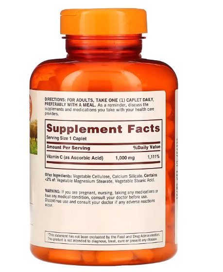 Vitamina C 1000mg, 300 Cápsulas, Sundown