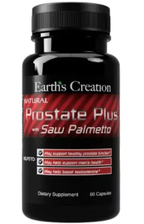 Prostate Plus com Saw Palmetto 500mg, 60 Cápsulas, Earth's Creation