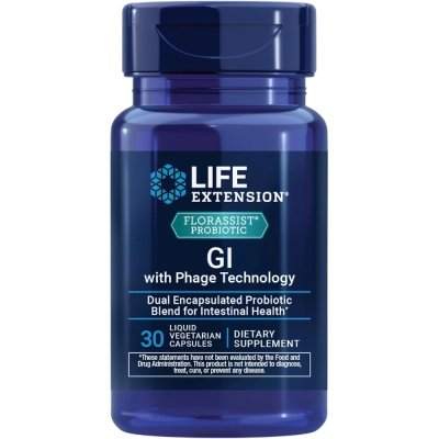 FLORASSIST® GI com Tecnologia de Fagos, 30 Cápsulas, Life Extension