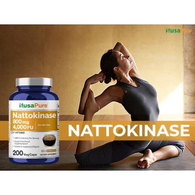 Nattokinase, 800mg, 4000 FU, 200 Cápsulas, NusaPure
