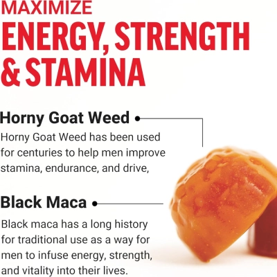 Test X180 Gummies, Força, Energia e Performance no Treino, 60 Gomas Berry Punch, Force Factor