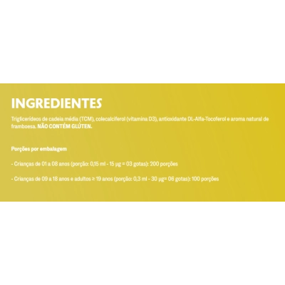 Vitamina D Kids 200UI, 30ml Sabor Framboesa, True Source