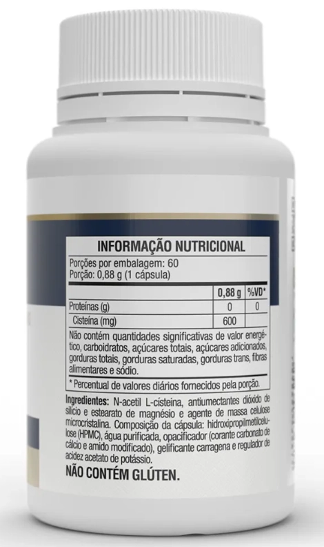 NAC N-acetilcisteína, 600mg, 60 cápsulas, Vitafor