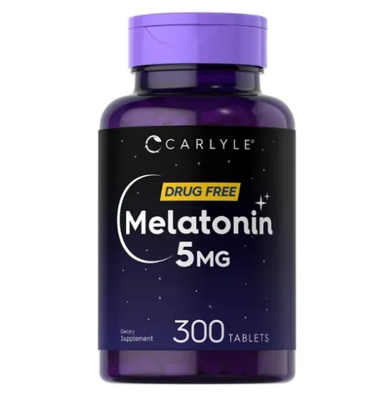 Melatonina 5mg, 300 Tabletes, Carlyle