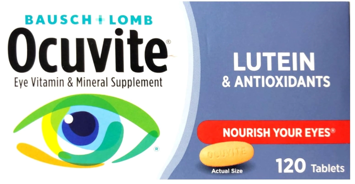 Ocuvite com Luteína, 120 Comprimidos, Bausch & Lomb