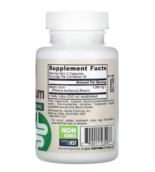 Mastic Gum, Goma de Mástique 1000mg, 60 Cápsulas, Jarrow Formulas