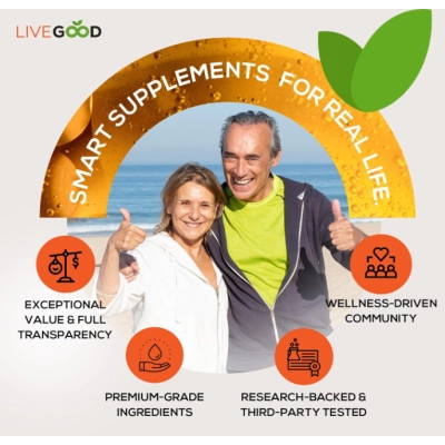 Factor 4, com Ômega 3, Coenzima e Cúrcuma, 60 Cápsulas, LiveGood 