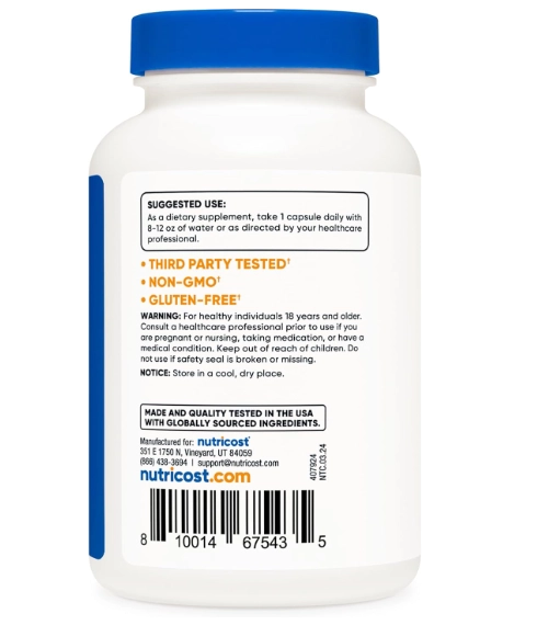 Vitamina B12 2000mcg Metilcobalamina, 240 cápsulas, Nutricost