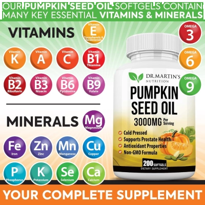 Óleo de Semente de Abóbora, 3000mg, 200 Softgels, Dr.Martin's