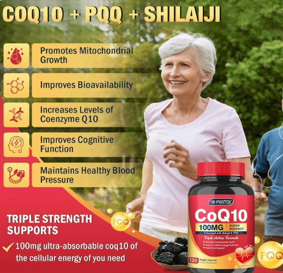 Coenzima CoQ10 400mg com PQQ, 120 Cápsulas, Dr Foster