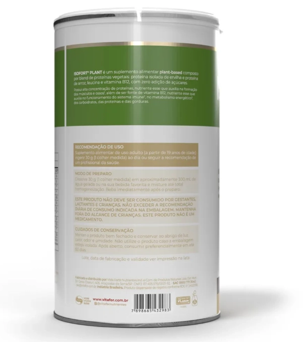 Isofort Plant, 450g Sabor Cacau, Vitafor