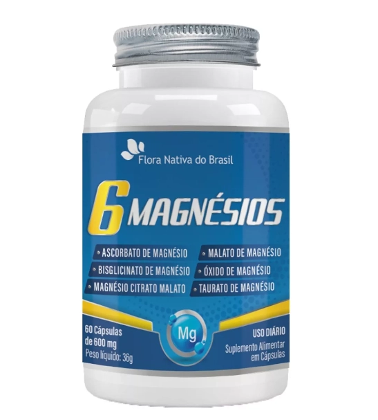 6-Magnesios, 60 cápsulas, Flora nativa