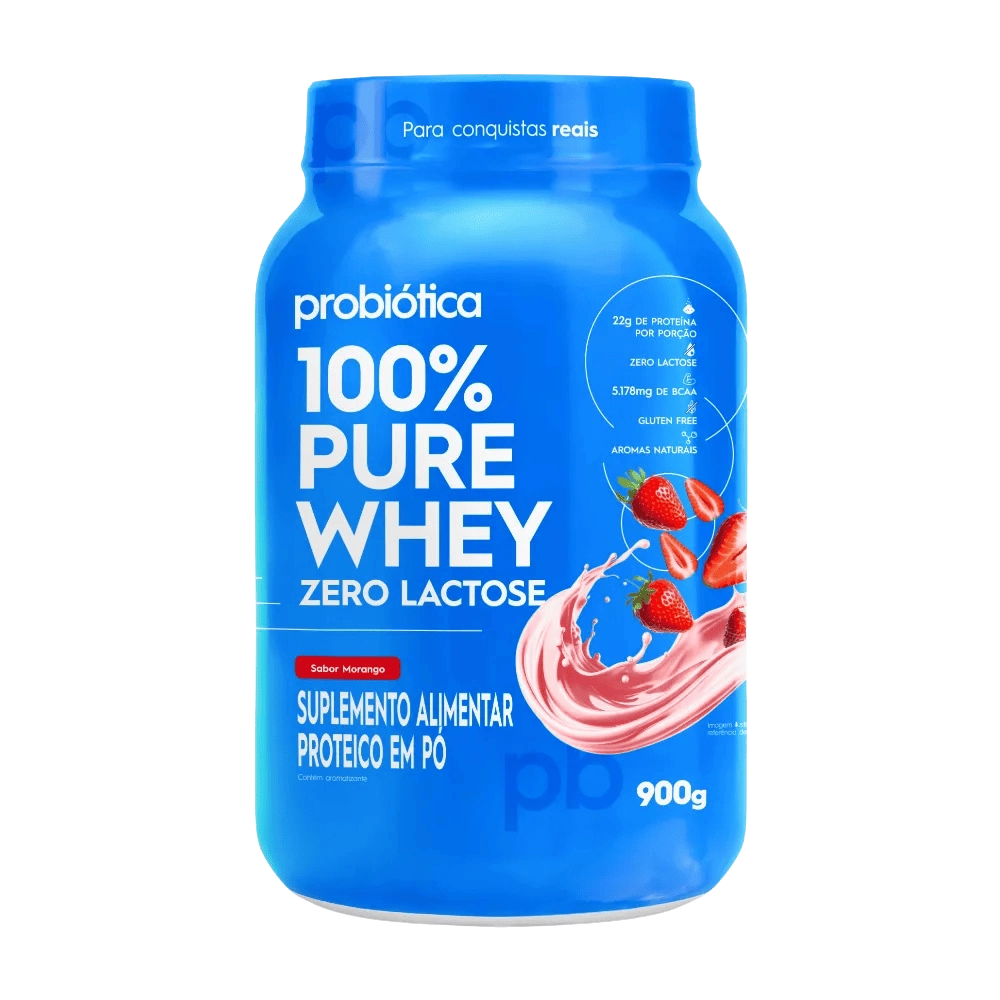 100% Pure Whey Zero Lactose (900G) Sabores - Probiótica