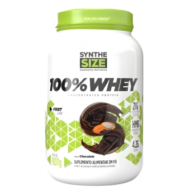 100% Whey Concentrade Protein, 907g Sabores, Synthe Size