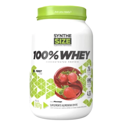 100% Whey Concentrade Protein, 907g Sabores, Synthe Size