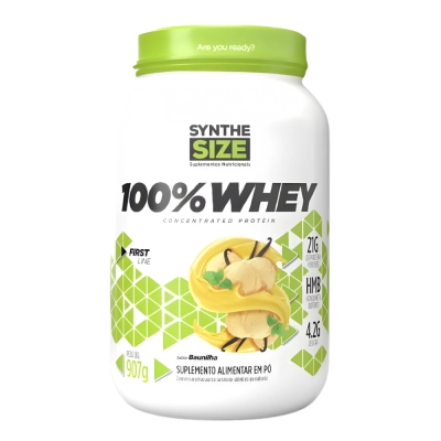 100% Whey Concentrade Protein, 907g Sabores, Synthe Size