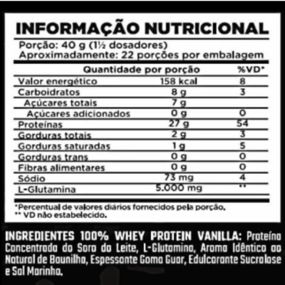100% Whey Protein Concentrado Refil, Sabores, 900g - Nutrex