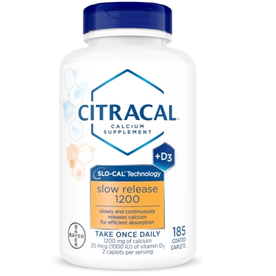 Citracal Cálcio 1200 mg com Vitamina D3 e Magnésio, Suporte à Saúde Óssea, 185 Cápsulas, Bayer