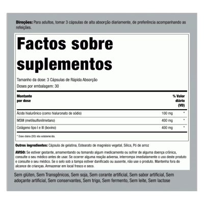 Ácido Hialurônico Complex, 900mg, 90 Cápsulas, PipingRock