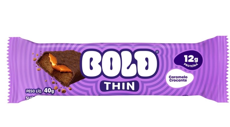 Barra de Proteína Thin, 12g de Proteína, Sabores, 3 Unidades, 40g Cada, BOLD Snacks