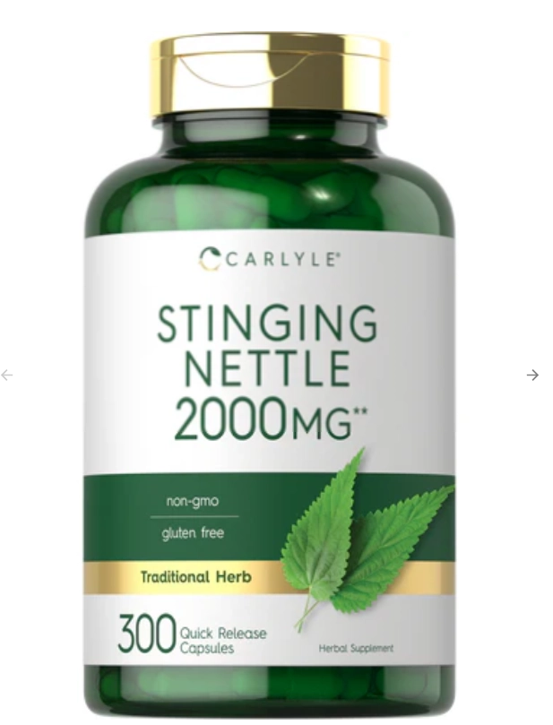 Stinging Nettle Leaf Extract, Folha de Urtiga 2000mg, 300 Cápsulas, Carlyle