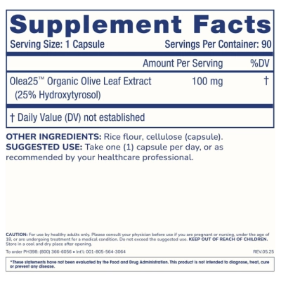 Hidroxitirosol Extreme com Olea25, Antioxidante Poderoso, 90 Cápsulas, ProHealth Longevity