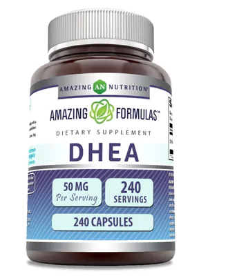 DHEA Micronizado 50mg, 240 Cápsulas, Amazing Formulas